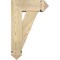 Ekena Millwork Traditional Arts and Crafts Rough Sawn Bracket w/ Offset Brace, Douglas Fir, 6"W x 14"D x 22"H BKT0604X14X22TRA03RDF - alternate 4
